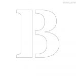 Stencil Letter Large B | Diy | Large Printable Letters, Letter   Free Printable Alphabet Stencils To Cut Out