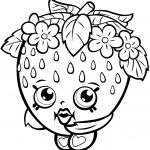 Strawberry Kiss Shopkin Coloring Page | Free Printable Coloring   Shopkins Coloring Pages Free Printable