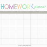 Student Planner Template Free Printable Great 7 Best Of College   Free Printable Homework Templates