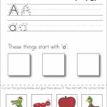 Subscriber Exclusive Freebie!}   Letter A: Write, Cut & Paste   Free Printable Kindergarten Worksheets Cut And Paste