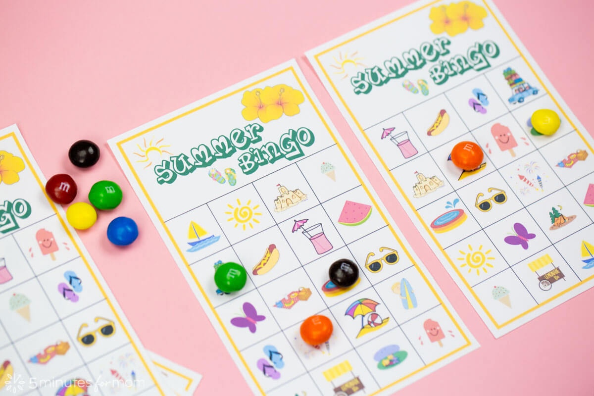 Summer Bingo Game With Free Printables - Free Printable Summer Games