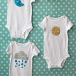 Sun, Moon, And Cloud Iron Ons For Baby Onesies   Lia Griffith   Free Printable Onesie Pattern