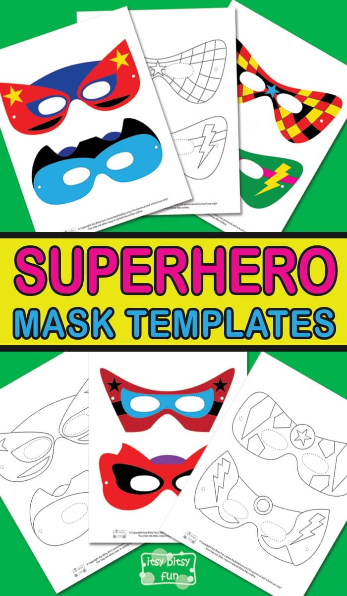 Superhero Mask Template - Itsy Bitsy Fun - Free Printable Superhero Masks