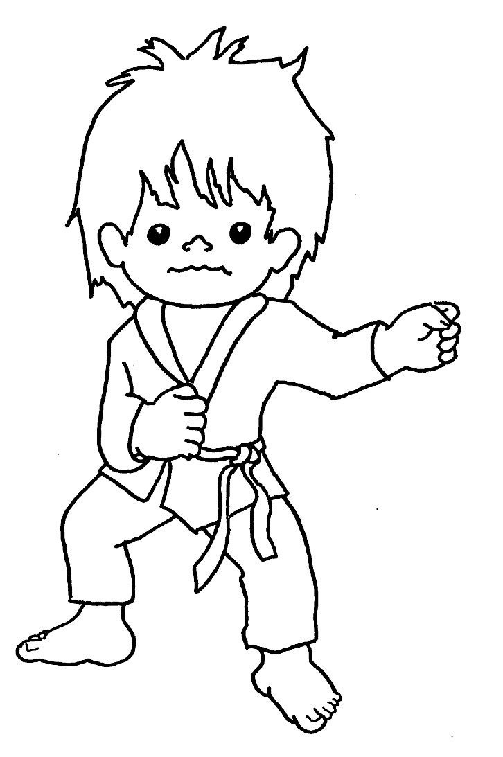 Tai Kwon Do | Tae Kwon Do Colouring Pages | Coloring | Karate Boy - Free Printable Karate Coloring Pages