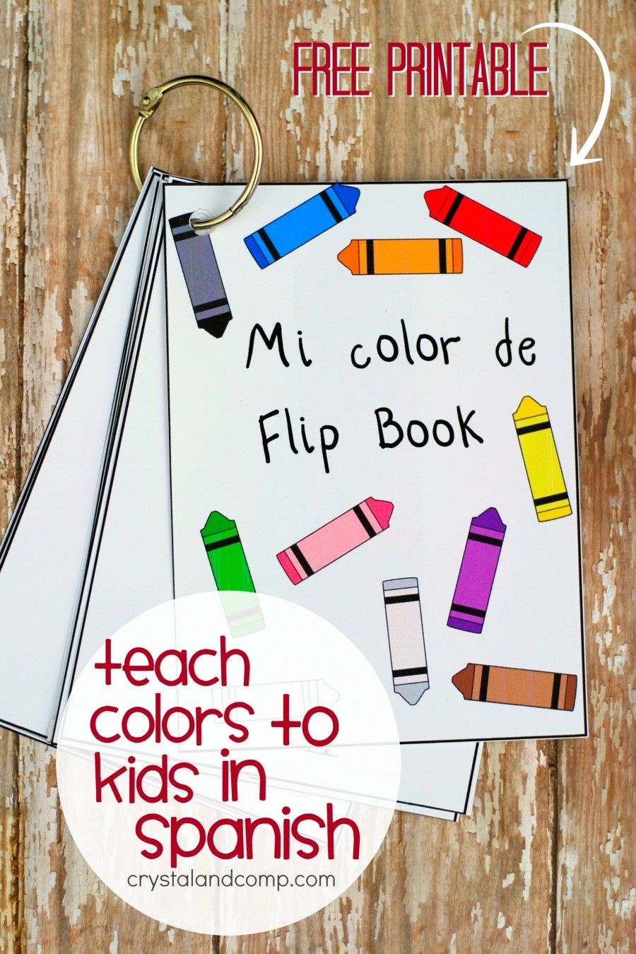 Teach Colors To Kids In Spanish Flip Book | All Things Parenting - Free Printable Spanish Books