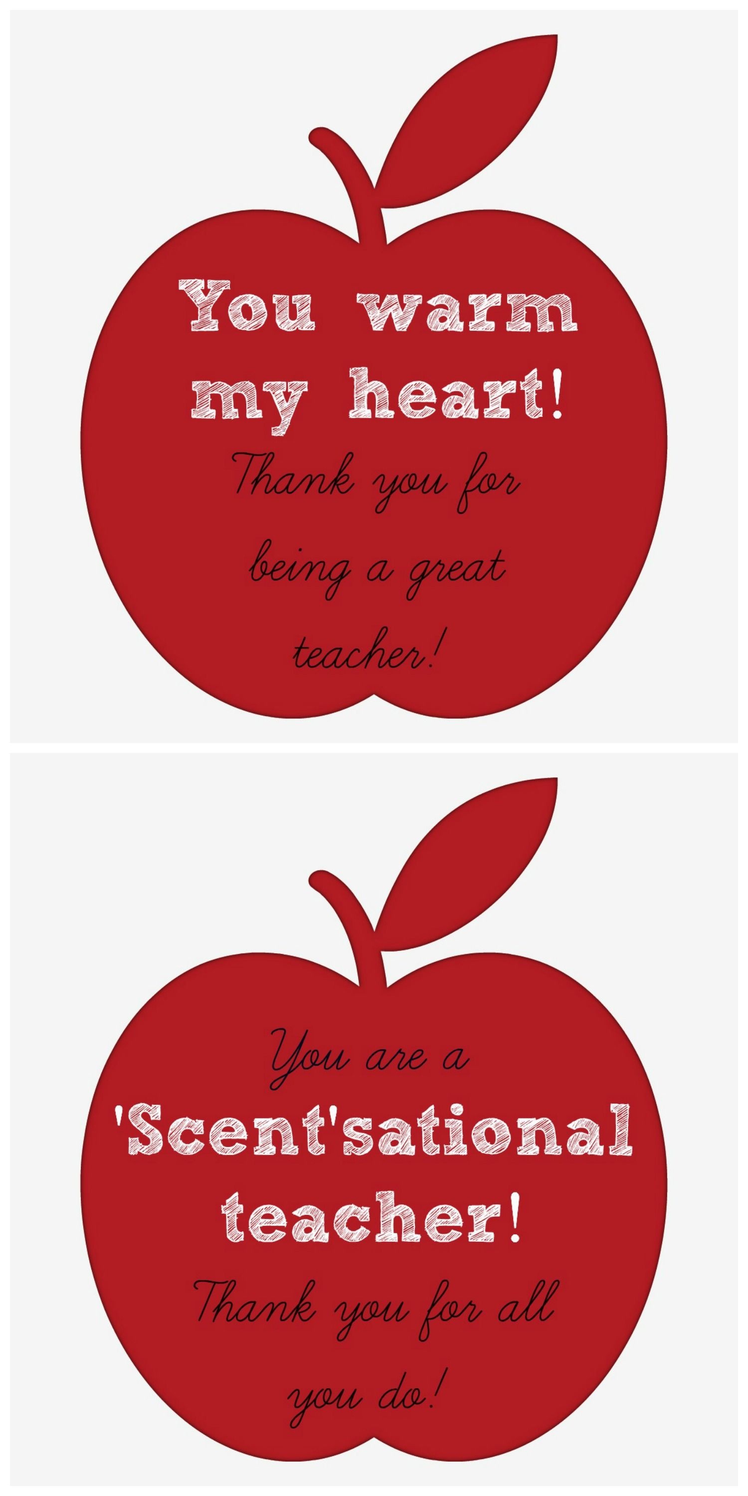 Teacher Appreciation Gift Idea: Candles &amp;amp; Candle Warmers (Plus A - Scentsational Teacher Free Printable