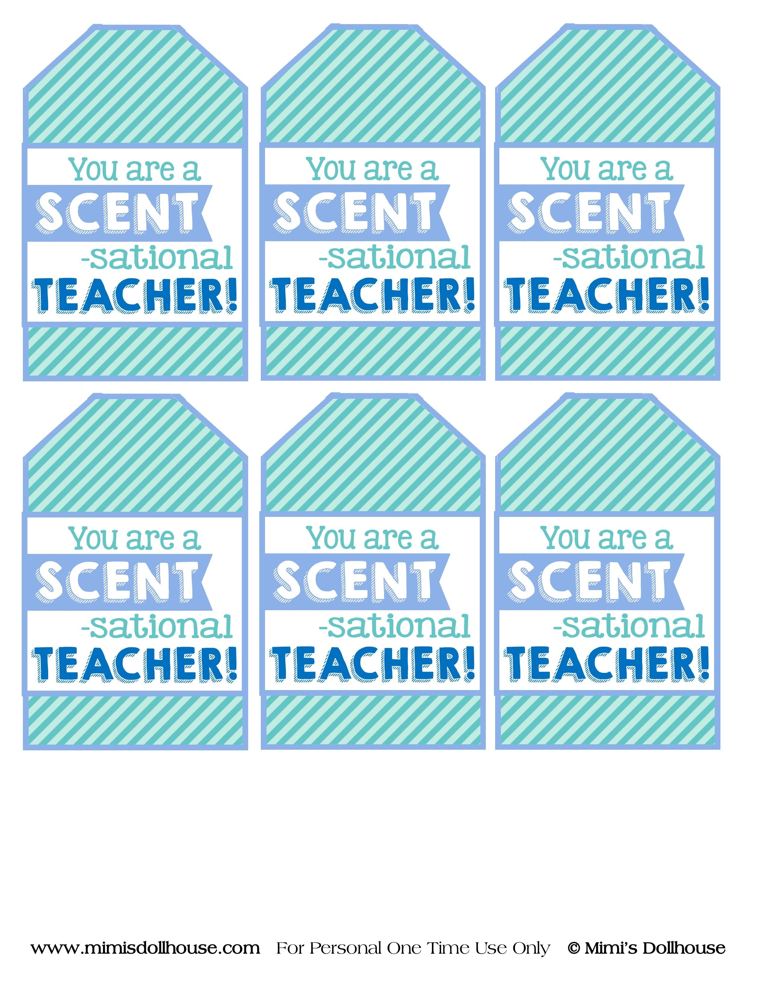 Scentsational Teacher Free Printable Free Printable