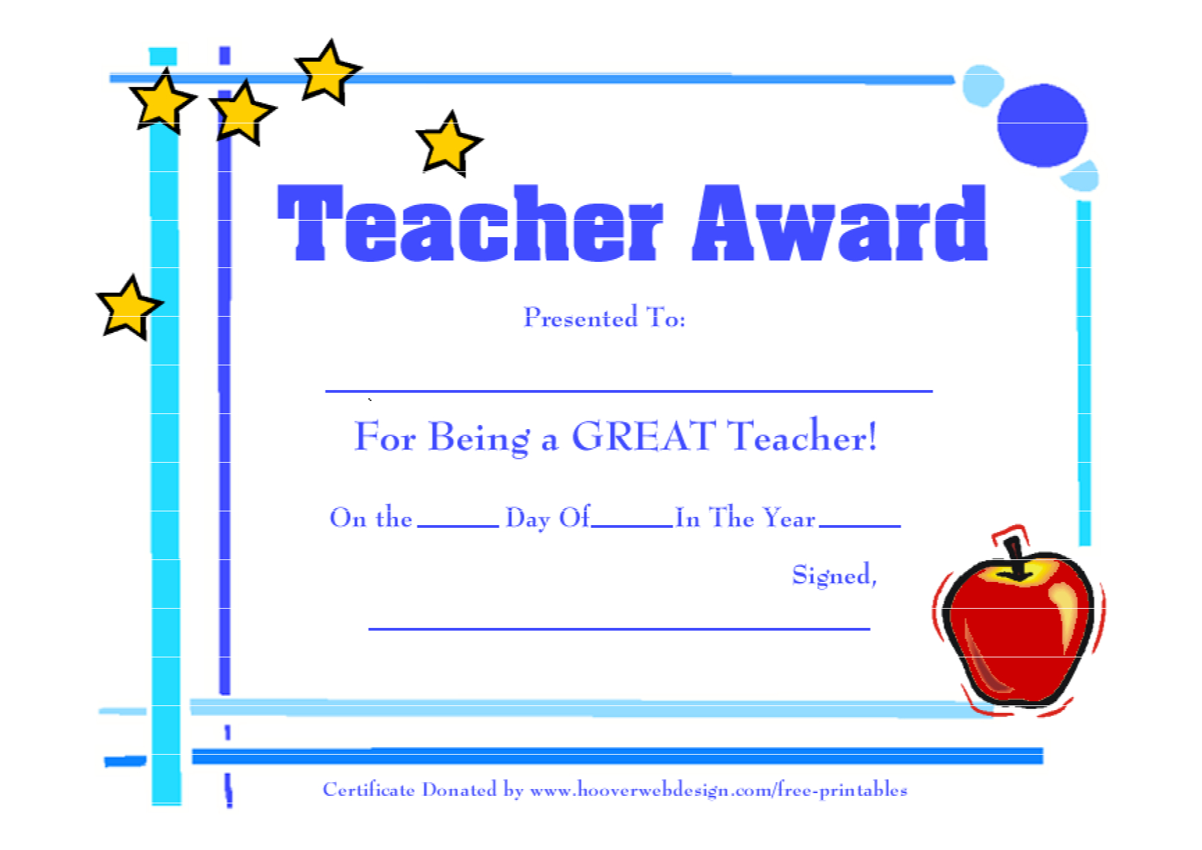 Teacher-Awards-9 New Certificat Templates - Free Printable Certificates For Teachers