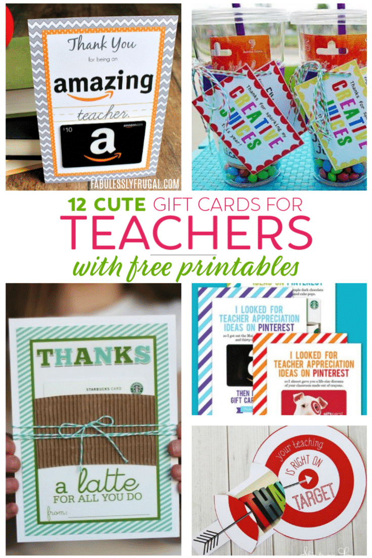 Teacher Gift Card Ideas &amp;amp; Gift Card Holder Printables - Fabulessly - Free Printable Volunteer Thank You Cards