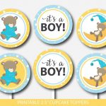 Teddy Bear Cupcake Toppers, Teddy Cupcake Toppers, Printable Cupcake   Free Printable Whale Cupcake Toppers