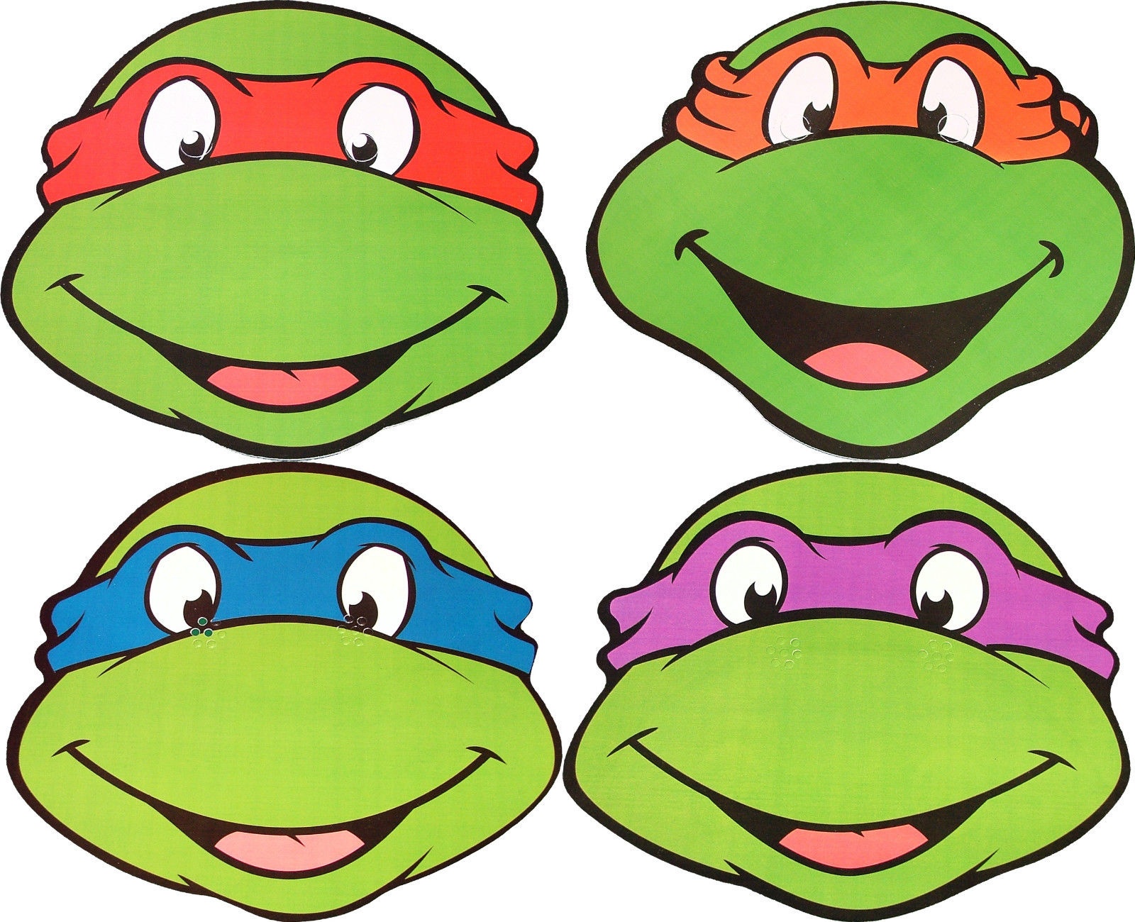 Teenage Mutant Ninja Turtles - Card Masks - 4 To Choose From - Teenage Mutant Ninja Turtles Free Printable Mask