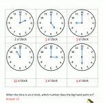 Telling Time Worksheets   O'clock And Half Past   Free Printable Telling Time Worksheets For 1St Grade