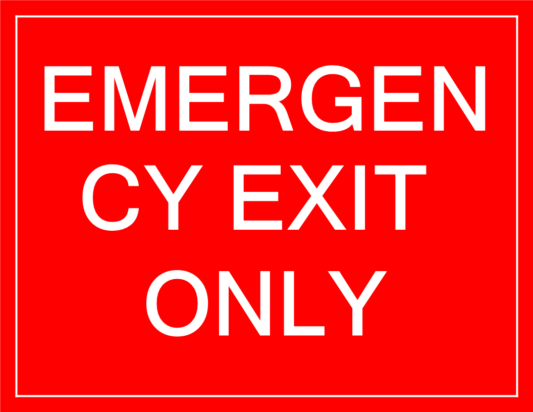 Temporary Emergency Exit Sign - Download This Free Printable - Free Printable Emergency Exit Only Signs