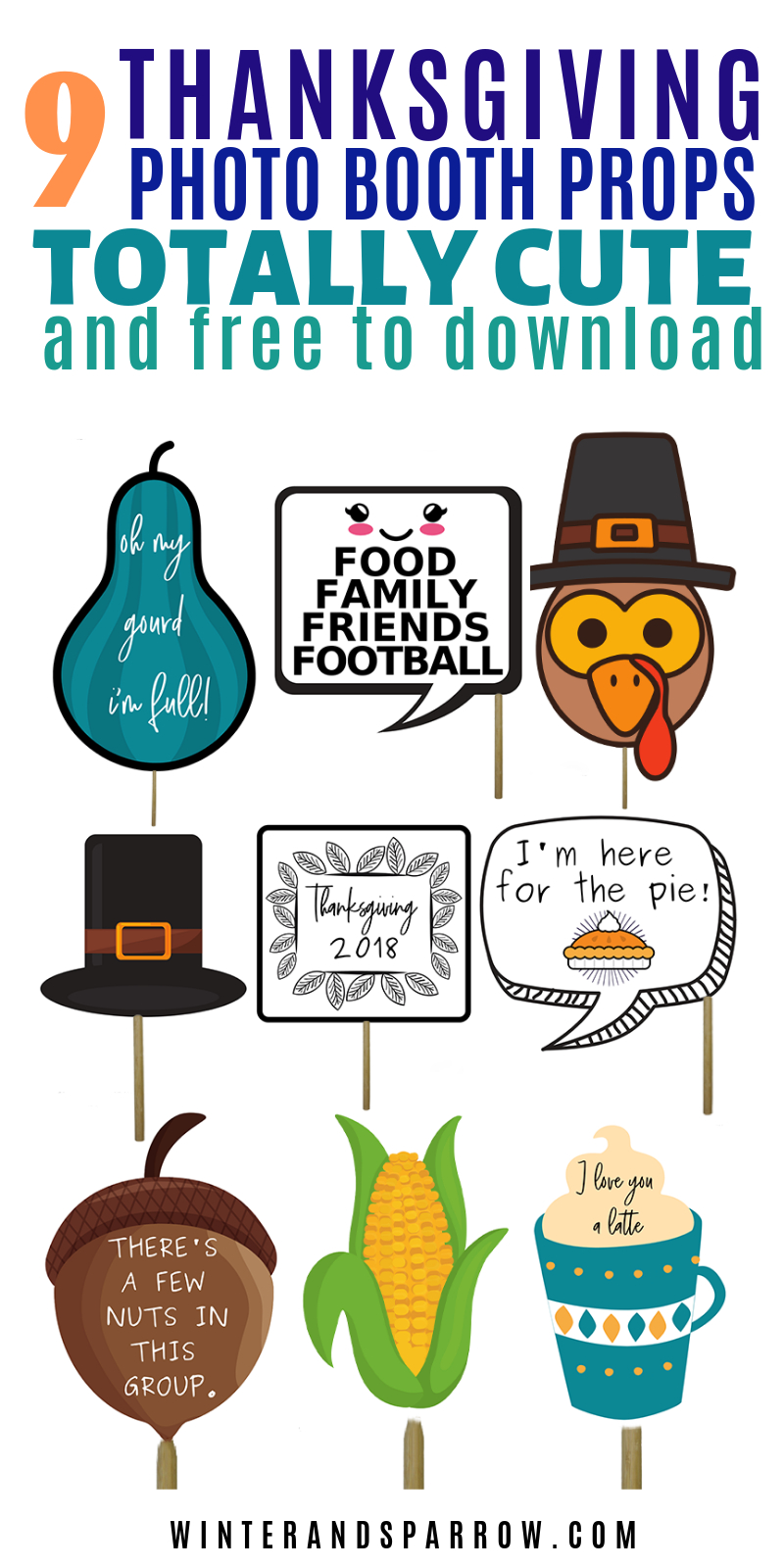 Thanksgiving Can Be Fun But It Can Also Be Stressful. If Uncle Joe - Free Printable Thanksgiving Photo Props