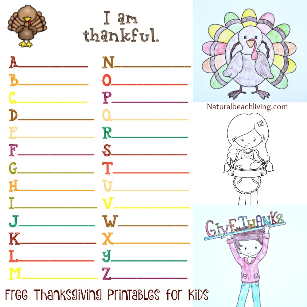 Thanksgiving Printables For Kids - Natural Beach Living - Free Printable Kindergarten Thanksgiving Activities