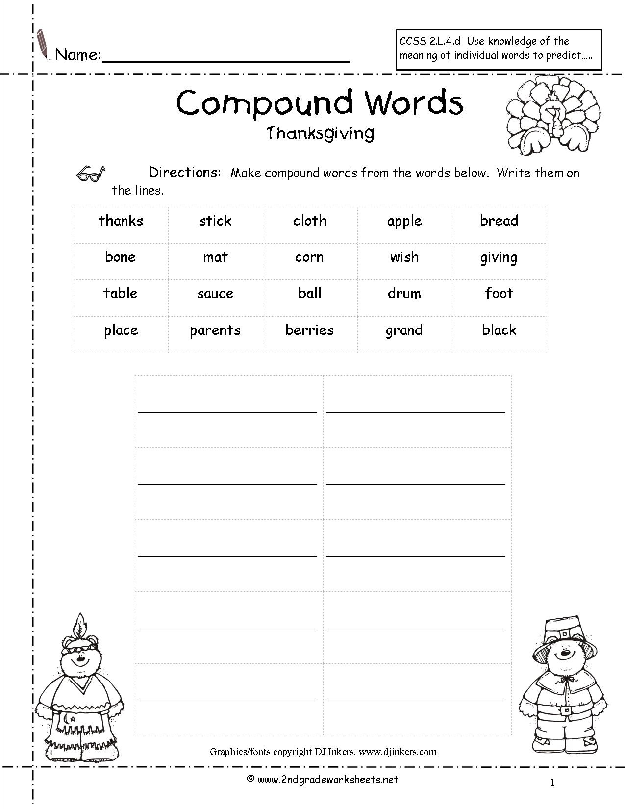 Free Printable Worksheets For 2Nd Grade Free Printable