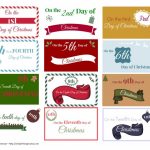 The 12 Days Of Christmas Ideas + Printable Gift Tags | Boyfriends   Free Printable 12 Days Of Christmas Gift Tags