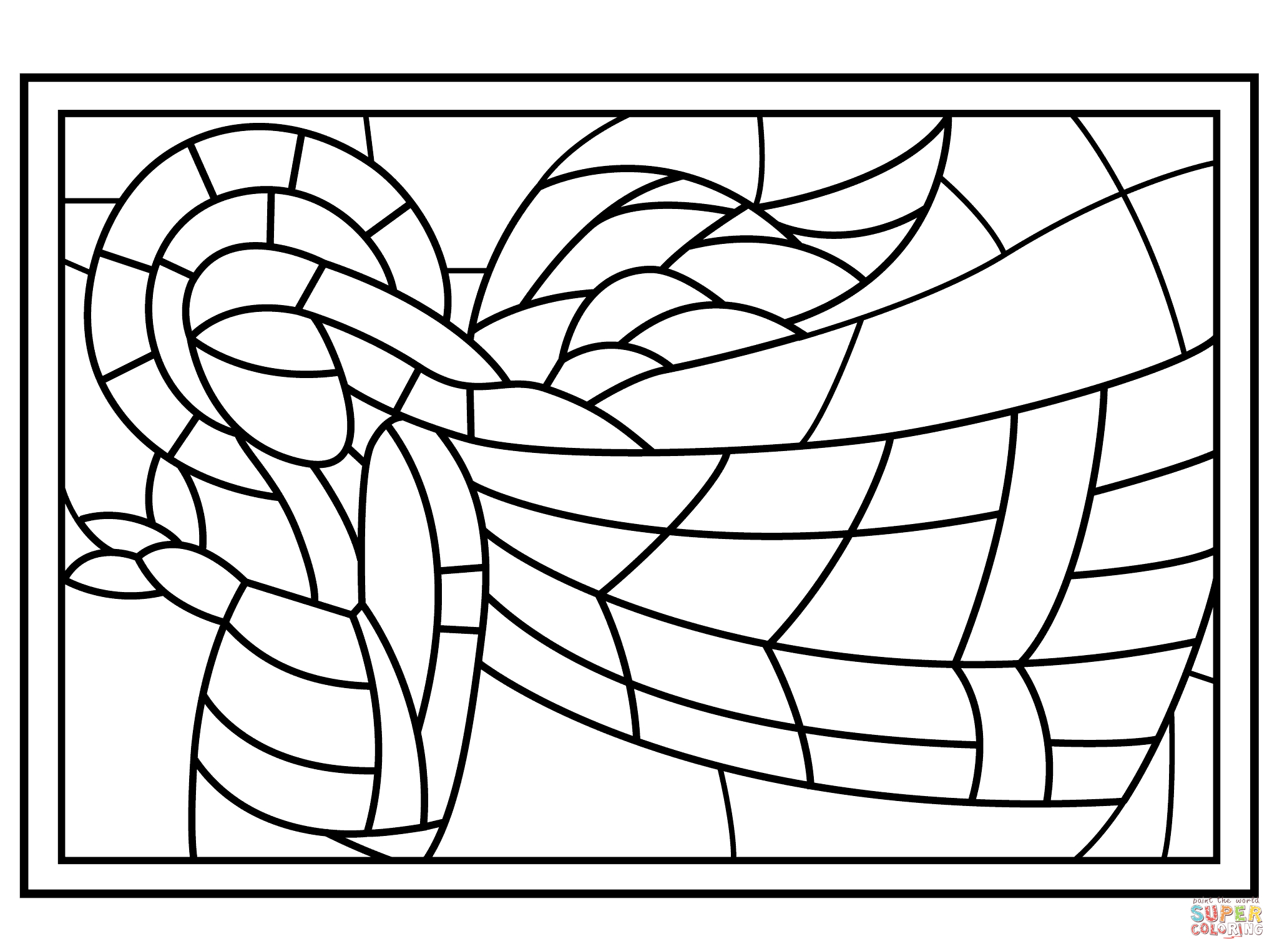 The Ascension Stained Glass Coloring Page | Free Printable - Free Printable Religious Stained Glass Patterns
