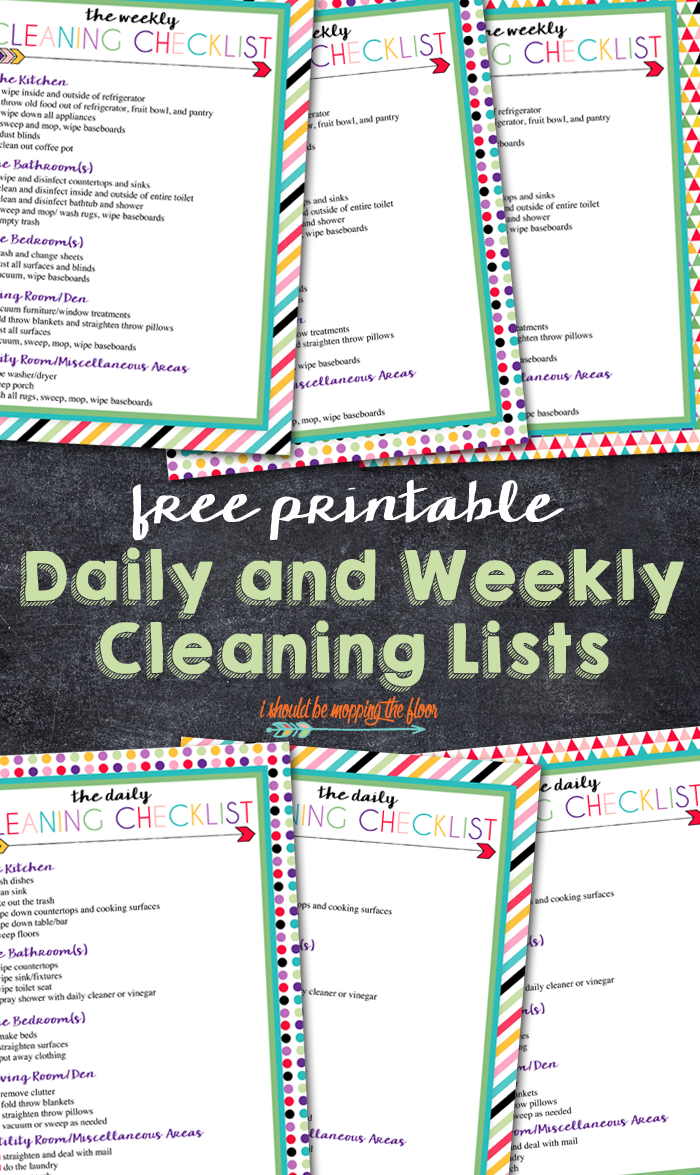 Free Printable Housework Checklist