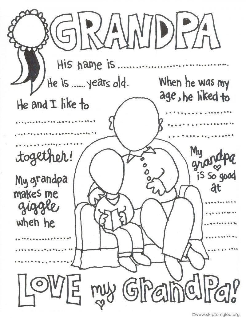 The Cutest Grandparents Day Coloring Pages | Gifts | Grandparents - Free Printable Fathers Day Coloring Pages For Grandpa