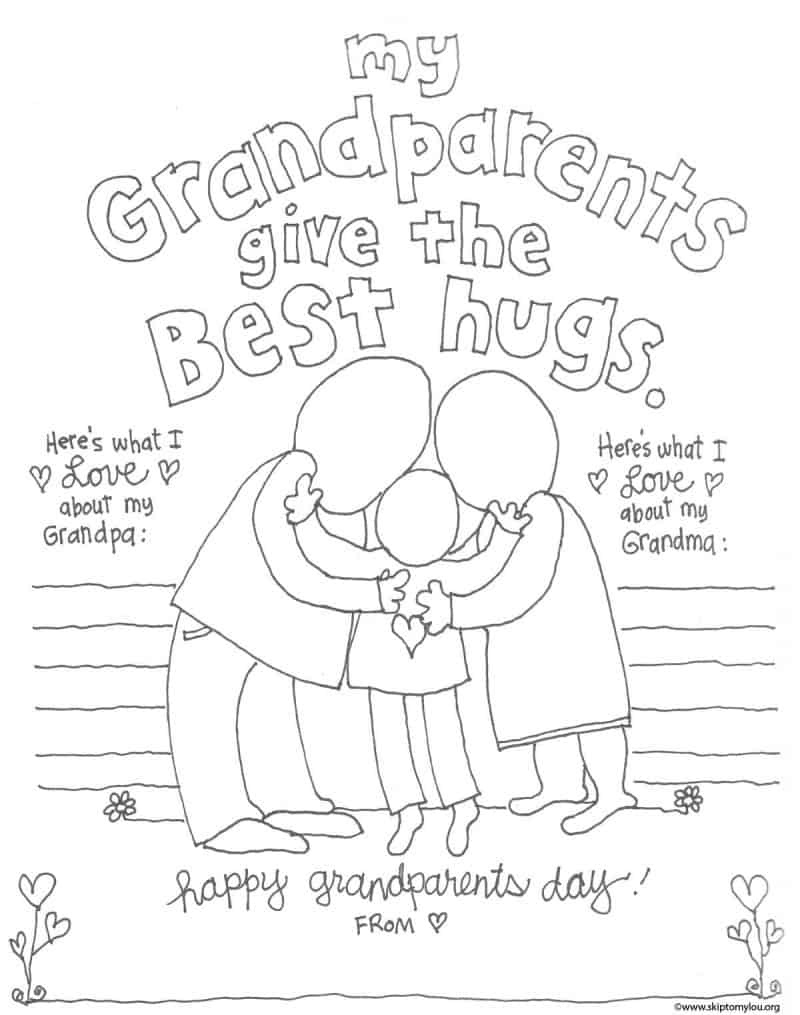 The Cutest Grandparents Day Coloring Pages | Skip To My Lou - Free Printable Fathers Day Coloring Pages For Grandpa