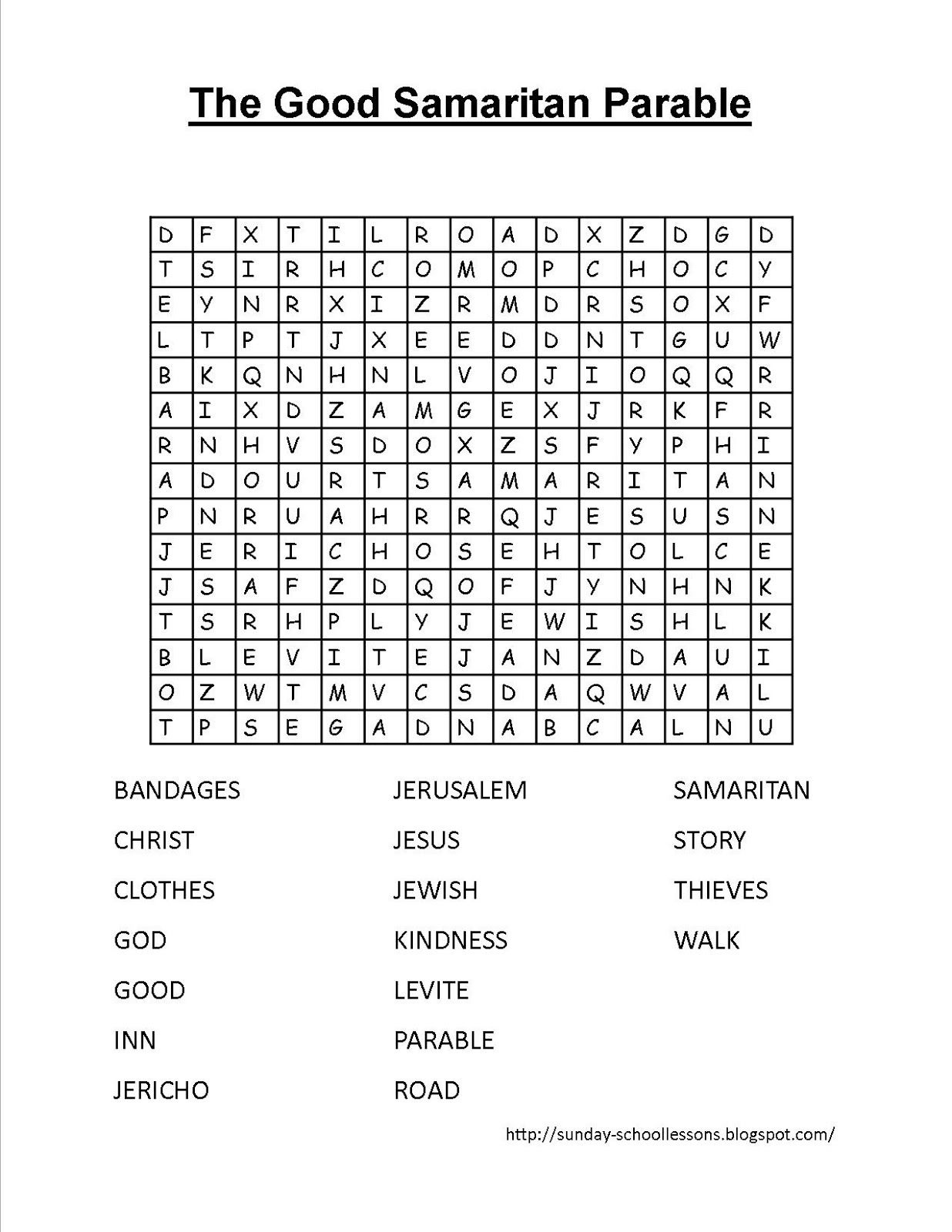 Free Printable Sunday School Crossword Puzzles Free Printable