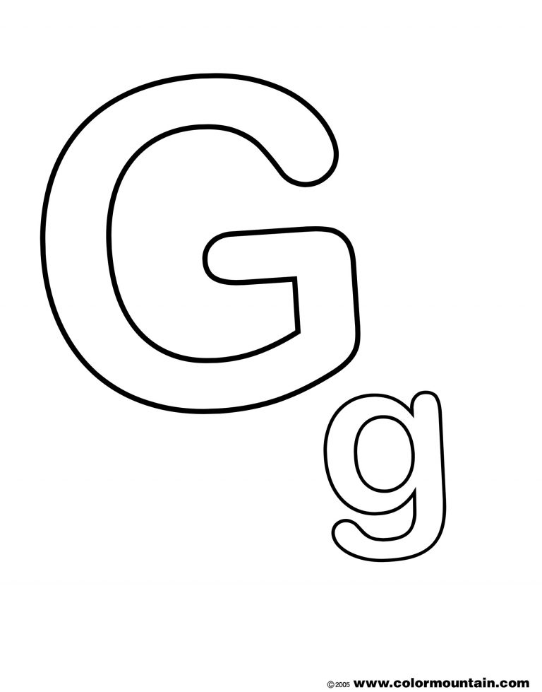 The Letter G Coloring Page - Create A Printout Or Activity - Free ...