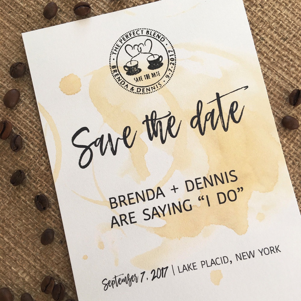 The Perfect Blend Save The Date Card : Free Wedding Invitation - Free Printable Save The Date