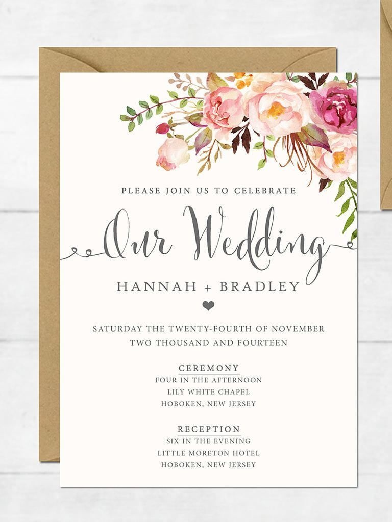 The Surprising Free Printable Wedding Invitation Templates For Word - Free Printable Wedding Cards