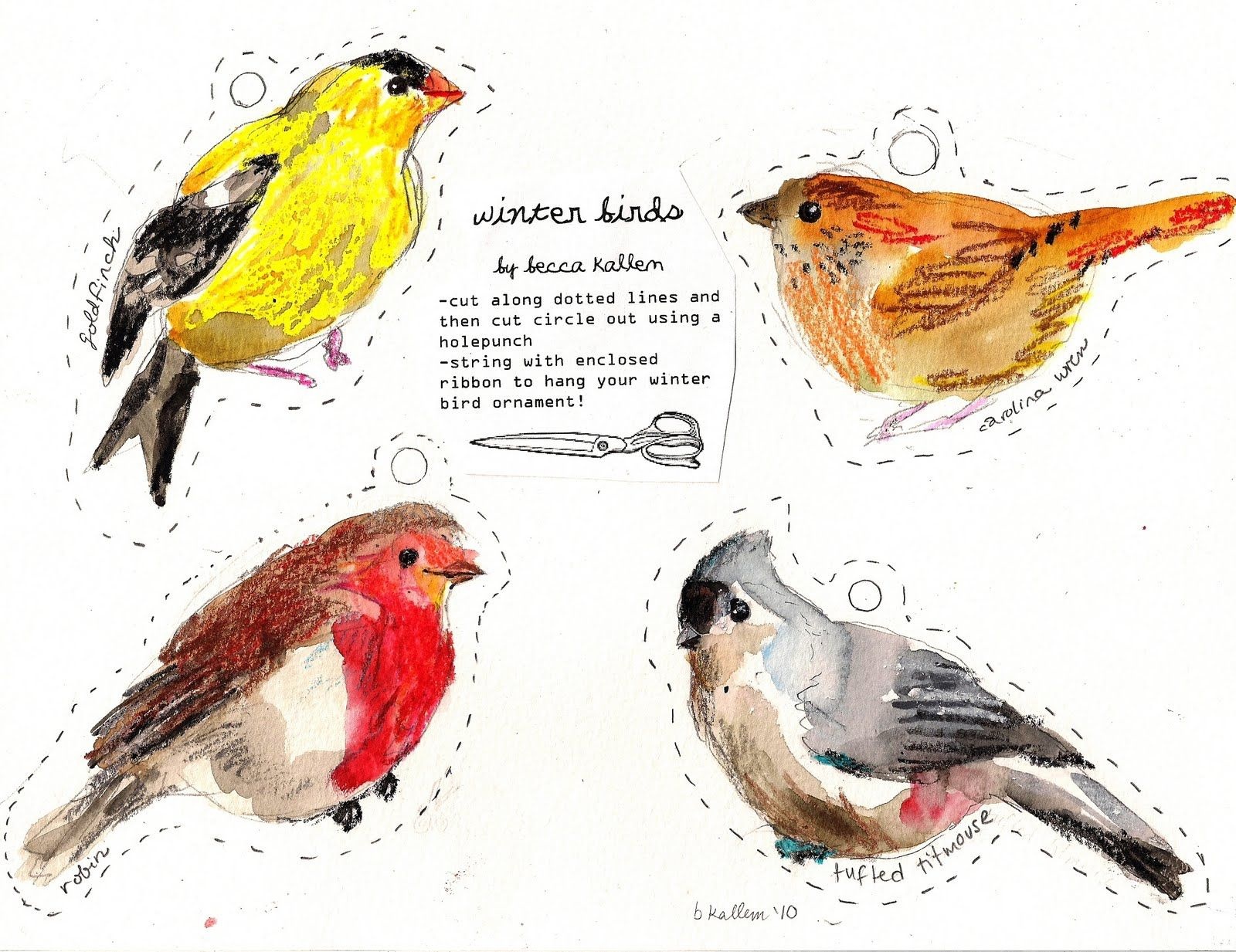 These Are My Holiday Cards For 2010: Various Winter Birds. You Can - Free Printable Images Of Birds