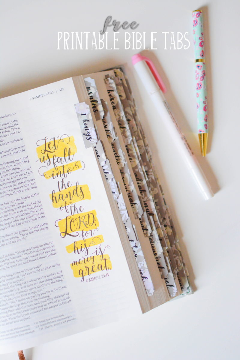 These Free Printable Bible Tabs Come In Two Fonts Print Them On Free 