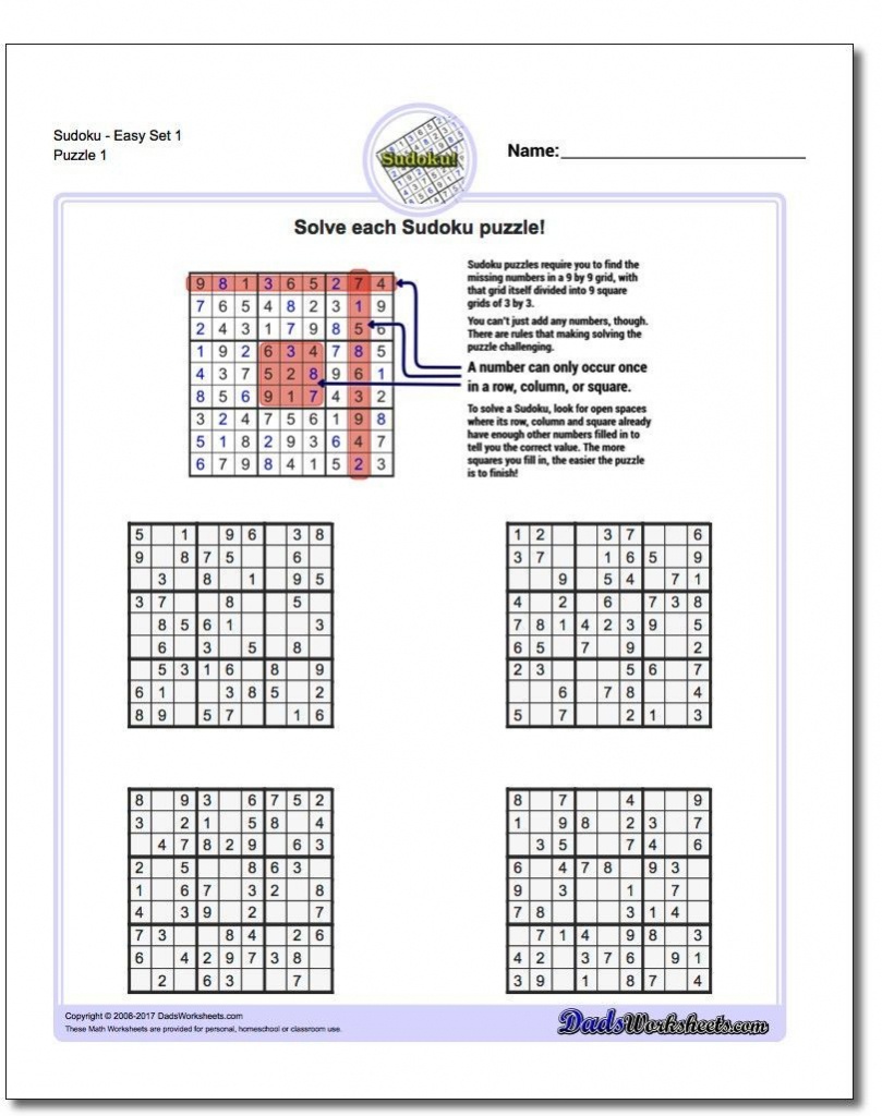 These Printable Sudoku Puzzles Range From Easy To Hard, Including - Free Printable Sudoku Pdf