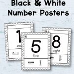 These Simple Black And White Number Posters Are Great Printables To   Free Printable Number Posters