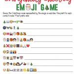 This Free Printable Christmas Emoji Game Is One Of The Most Fun   Free Printable Christmas Games For Family Gatherings