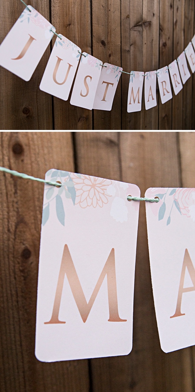 This Free Printable &amp;quot;just Married&amp;quot; Floral Banner Is So Cute!! - Just Married Free Printable