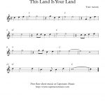 This Land Is Your Land   Free Easy Flute Sheet Music   Free Printable Flute Music