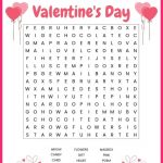This Printable Valentine's Word Search For Kids Has 18 Words To Find   Free Printable Valentine Word Search For Adults