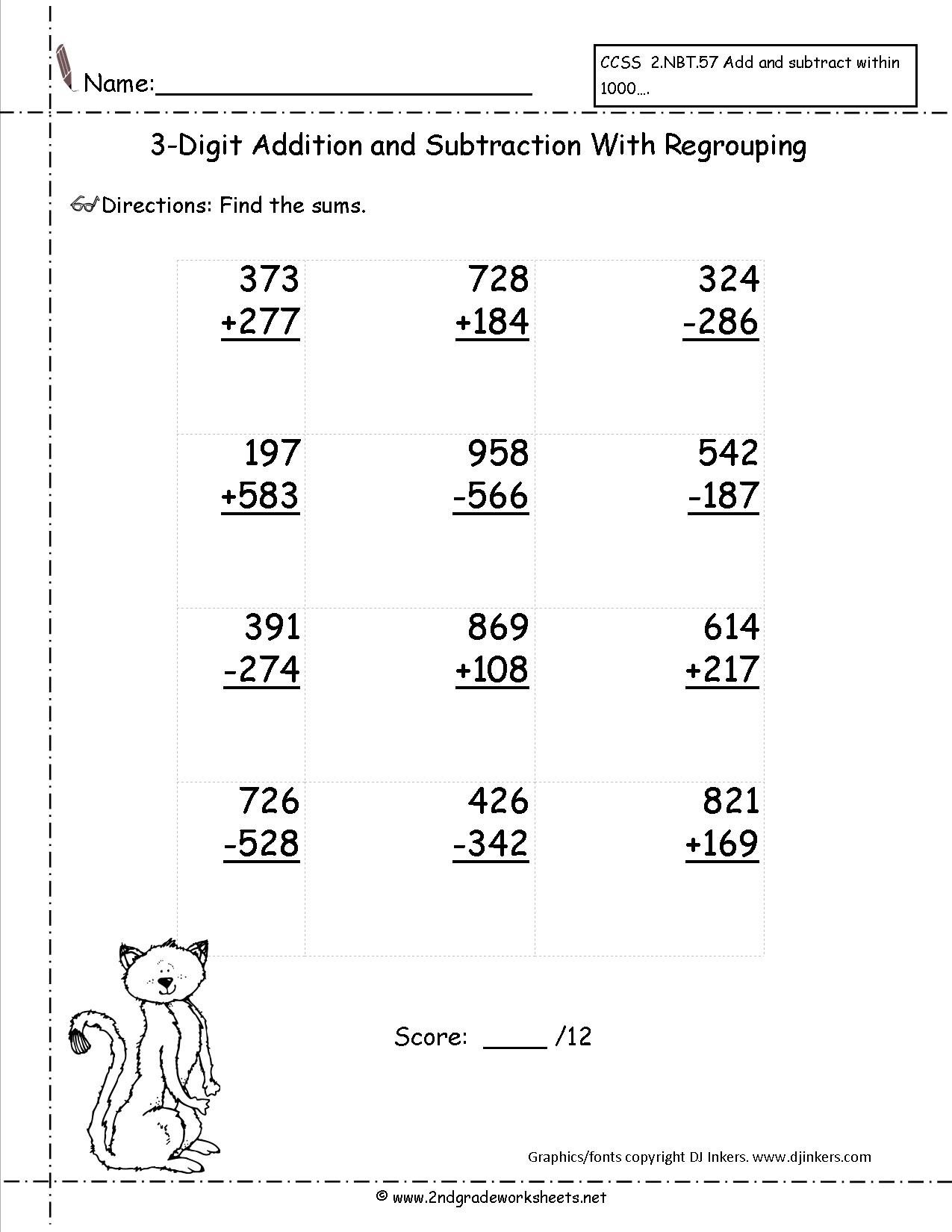 Adding And Subtracting Worksheets Grade 1