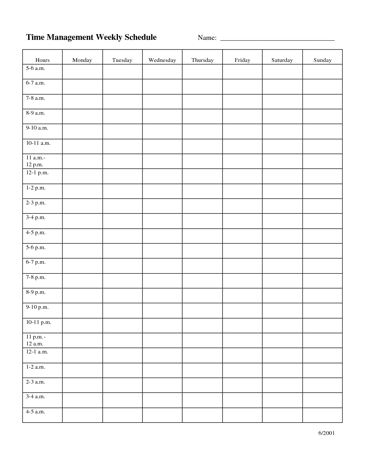 Time Management Weekly Schedule Template … | Bobbies Wish List | Weekl… - Time Management Forms Free Printable