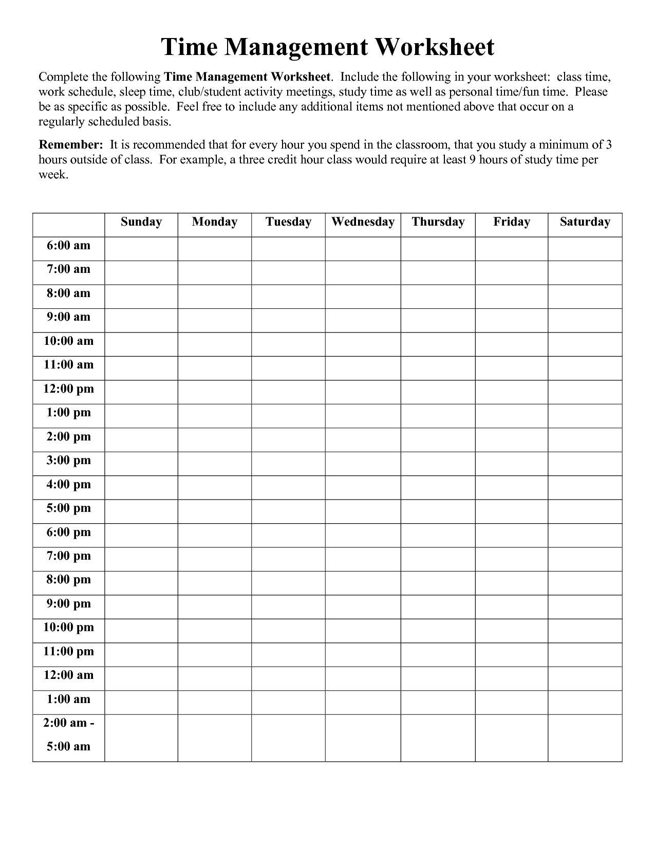 Time Management Worksheet Pdf | Sophia | Time Management Worksheet - Free Printable Time Tracking Sheets