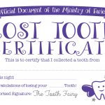 Tooth Fairy Certificate   Baby Hints And Tips   Free Printable First Lost Tooth Certificate
