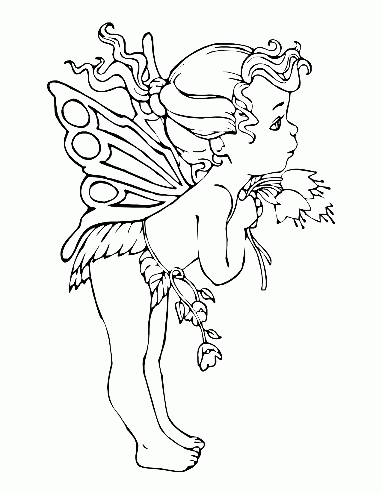Tooth Fairy For Kids - Coloring Pages For Kids And For Adults - Free Printable Coloring Pages Fairies Adults