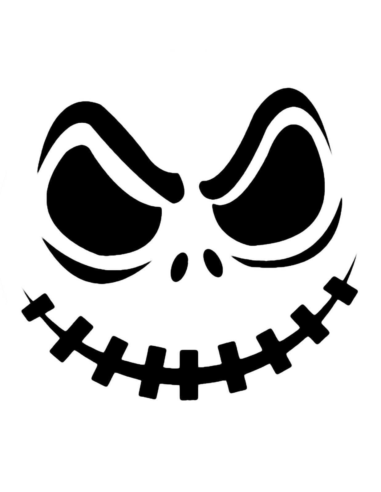 Scary Pumpkin Stencils Free Printable