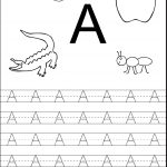 Tracing The Letter A Free Printable | Alphabet And Numbers Learning   Free Printable Alphabet Worksheets For Grade 1