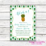 Tropical Baby Shower Invitation, Pineapple Invitation, Pineapple Baby   Free Printable Pineapple Invitations