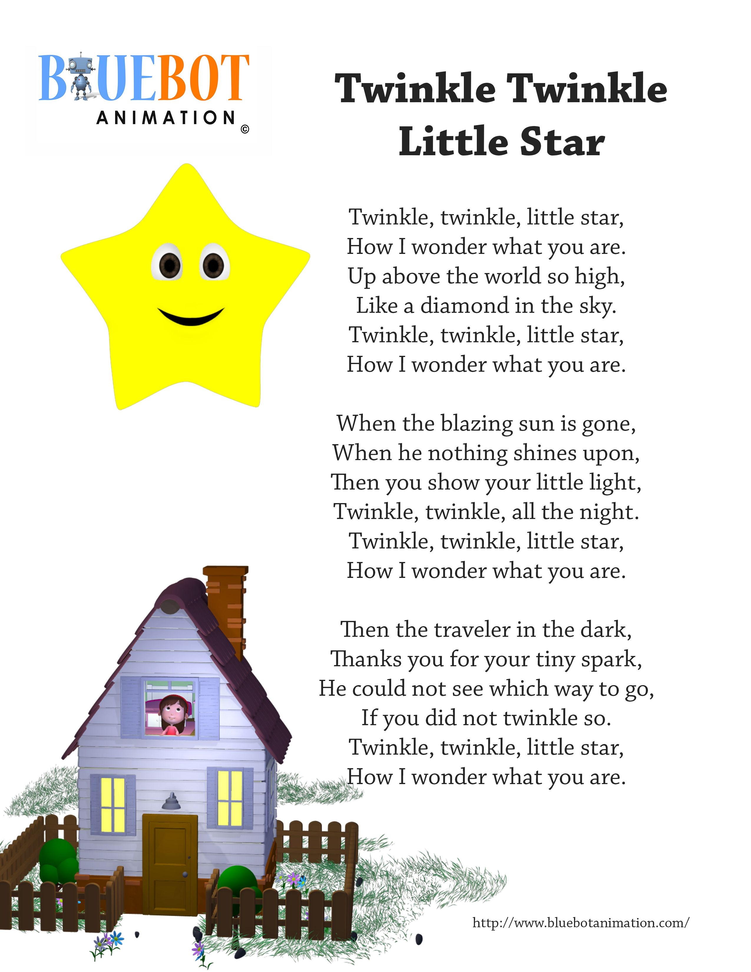 nursery rhymes twinkle twinkle little star