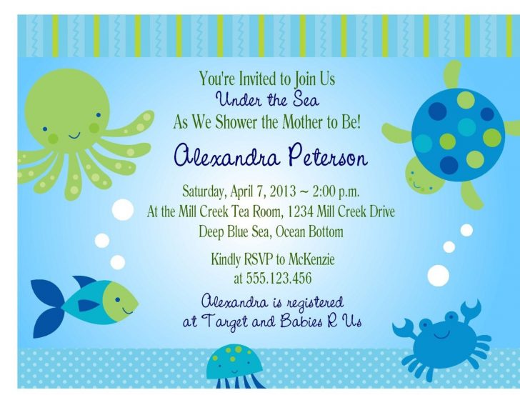 Free Printable Turtle Baby Shower Invitations