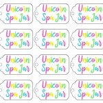 Unicorn Spa Jar   The Gunny Sack   Spa In A Jar Free Printable Labels