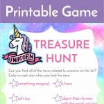 Unicorn Treasure Hunt Game Free Printable | Birthday Party | Unicorn   Unicorn Name Free Printable