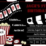 Unique Movie Themed Birthday Party Invitations Free Printable   Movie Birthday Party Invitations Free Printable